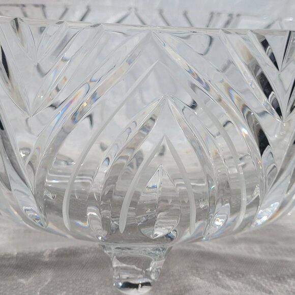 Vintage Crystal Footed Candy Dish Bowl 6" - Picture 2 of 10